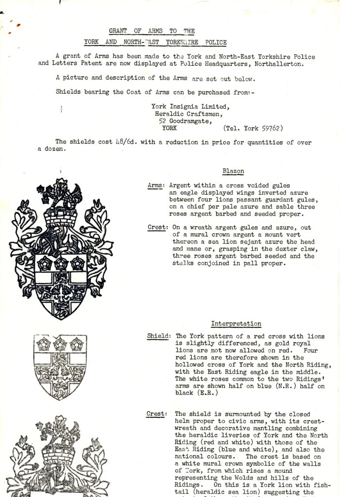 Grant of Arms in black and white
